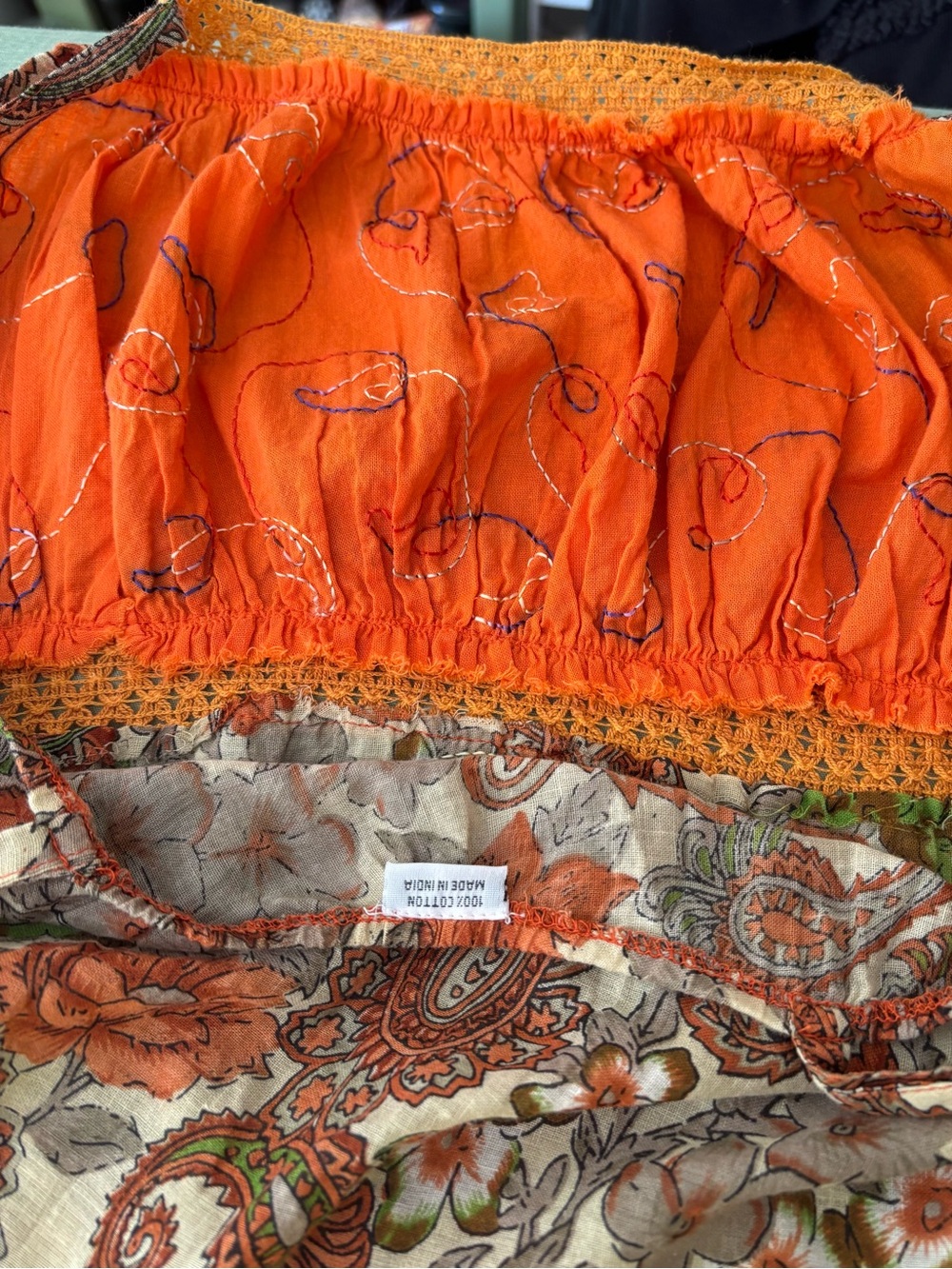 100% cotton made in India sundress! Casual to formal as elegant as it is. Size 8 - Picture 13 of 16
